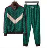 jogging gucci luxe pour homme gg multicolor jersey sweatshirt full tracksuits sets bottoms vert